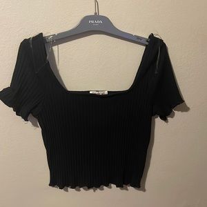 Black crop top size large